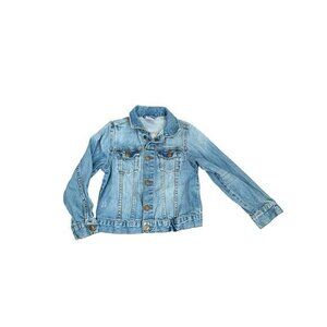 H&M Kids Light Blue Denim Jacket Size 6-7Y With Button Closure & Pockets